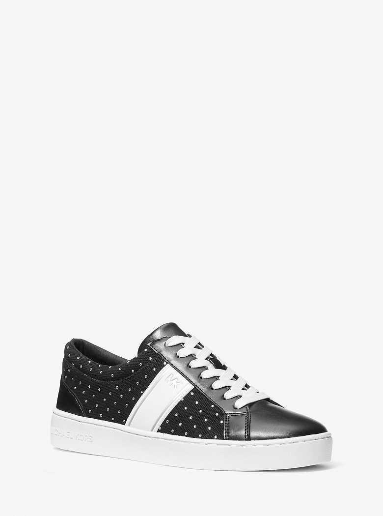 Michaelkors Juno Crystal Embellished Canvas Pretas | SN-MK27470