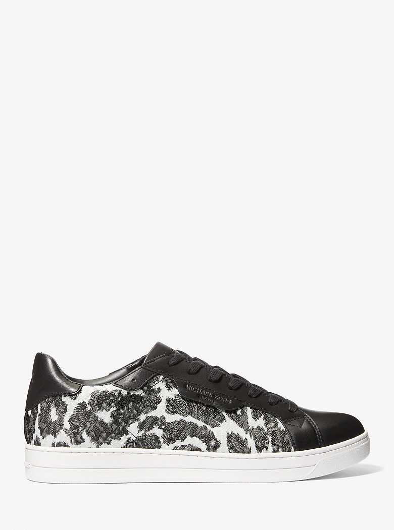 Michaelkors Keating Leopard Logo and Leather Cinzentas | SN-MK28241