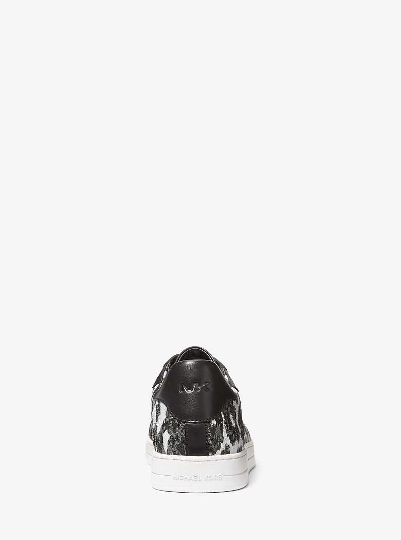 Michaelkors Keating Leopard Logo and Leather Cinzentas | SN-MK28241