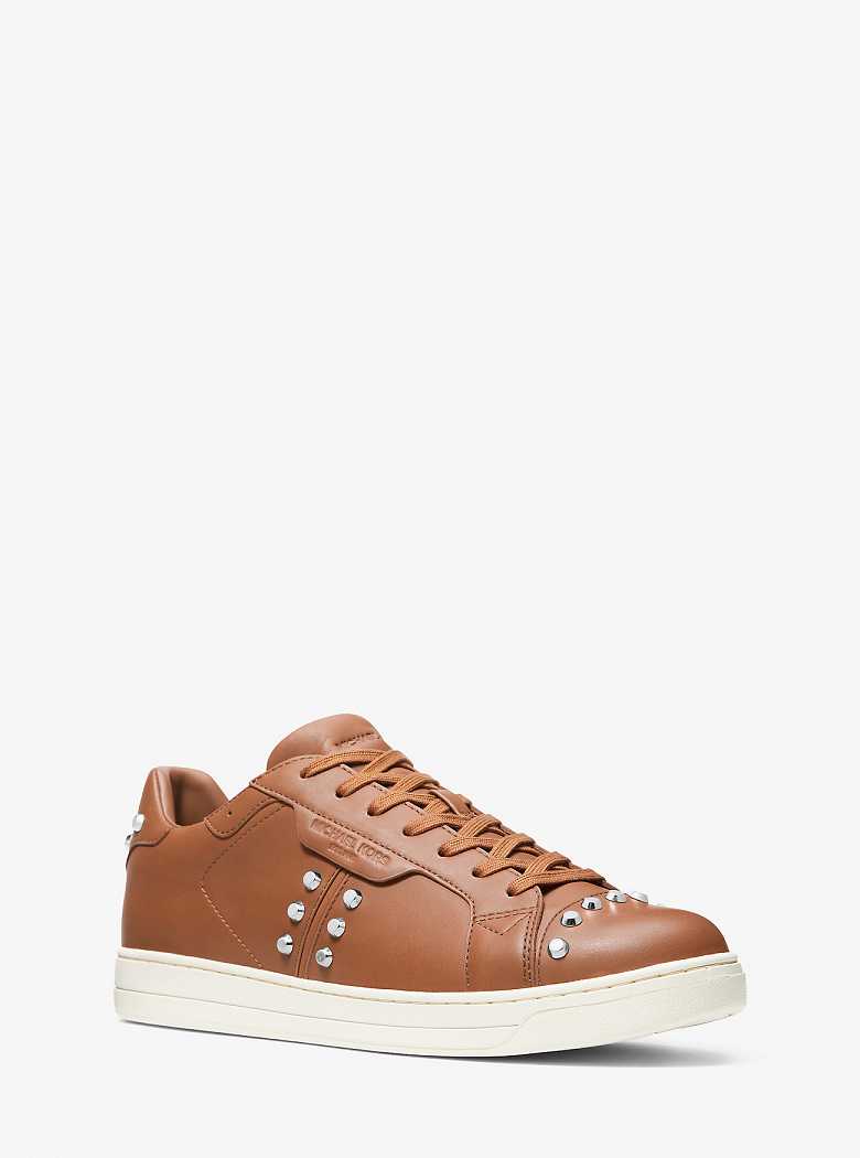 Michaelkors Keating Studded Leather Marrom | SN-MK28249