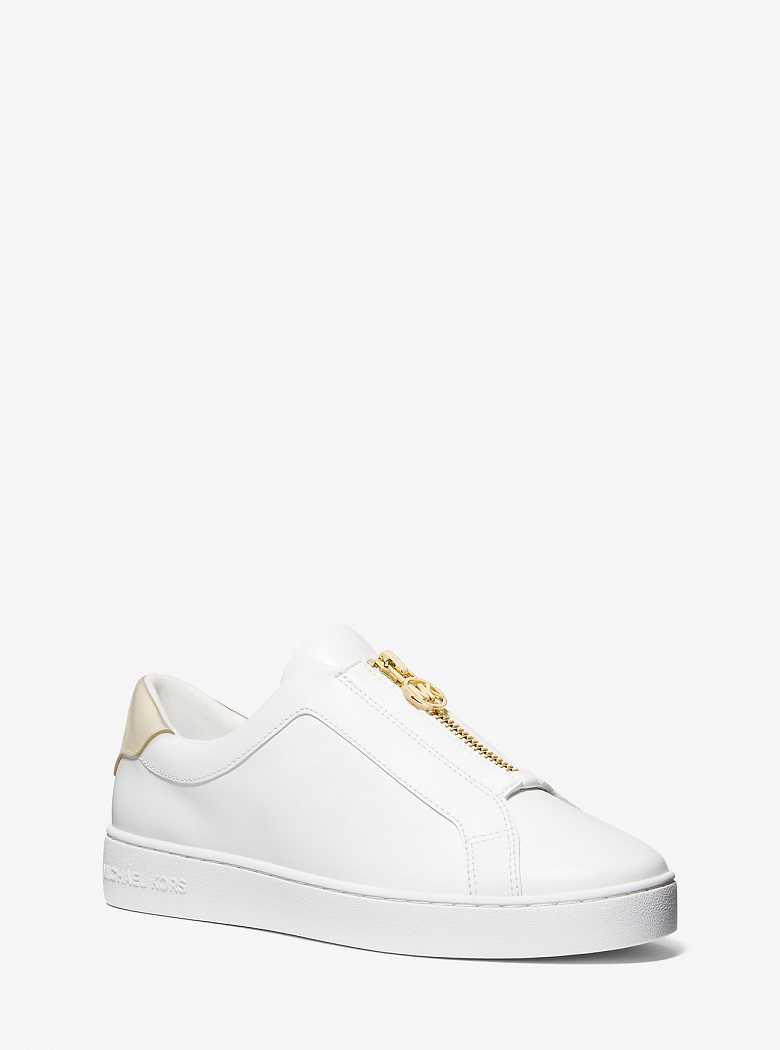 Michaelkors Keaton Leather Zip-Up Douradas | SN-MK27408