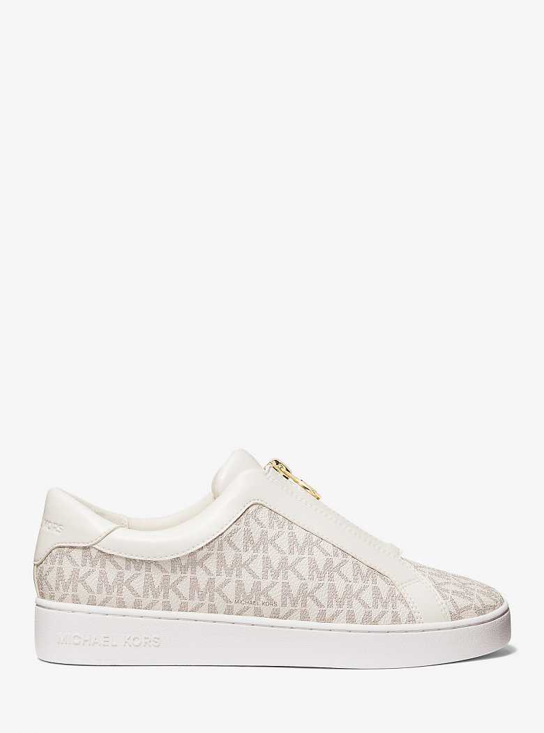 Michaelkors Keaton Signature Logo Zip-Up Luz Amarelas | SN-MK27466