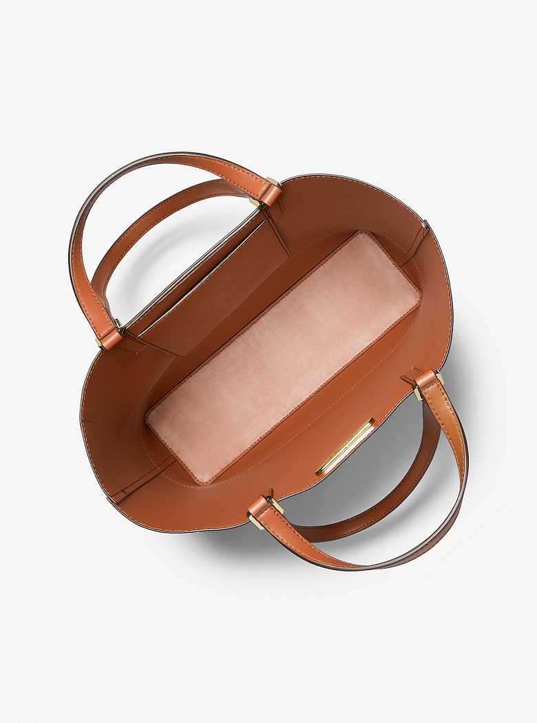 Michaelkors Kelli Large Two-Tone Pebbled Leather Marrom | SN-MK26845