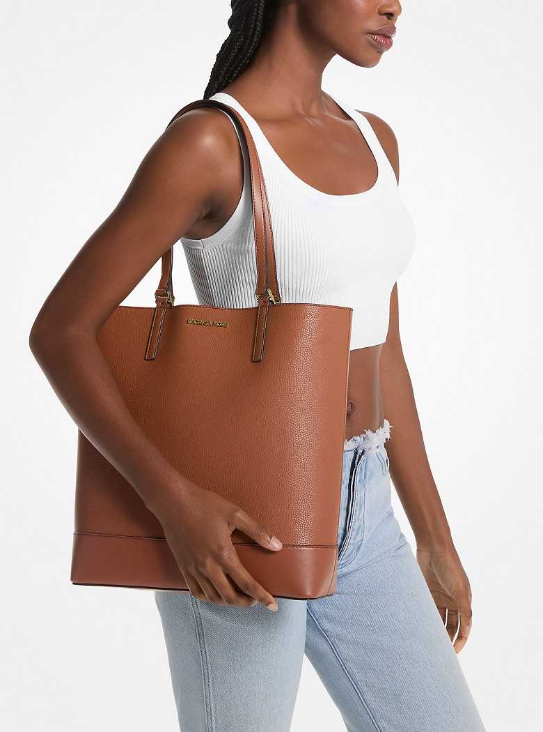 Michaelkors Kelli Large Two-Tone Pebbled Leather Marrom | SN-MK26845