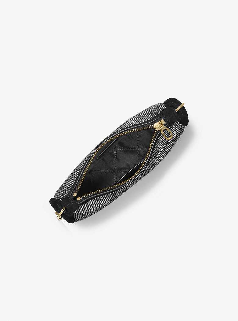 Michaelkors Kendall Small Embellished Suede Pretas | SN-MK27036