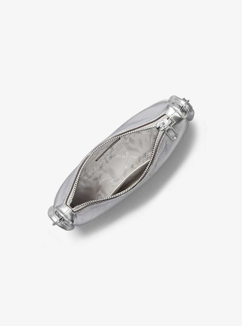 Michaelkors Kendall Small Metallic Leather Prateadas | SN-MK27054