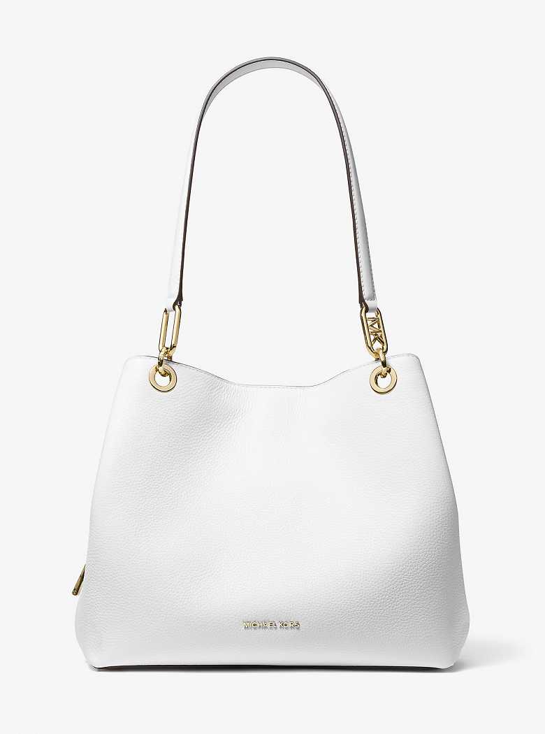 Michaelkors Kensington Large Pebbled Leather Branco | SN-MK27020