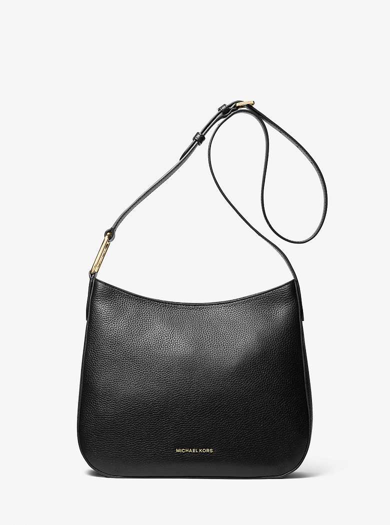 Michaelkors Kensington Large Pebbled Leather Pretas | SN-MK27192