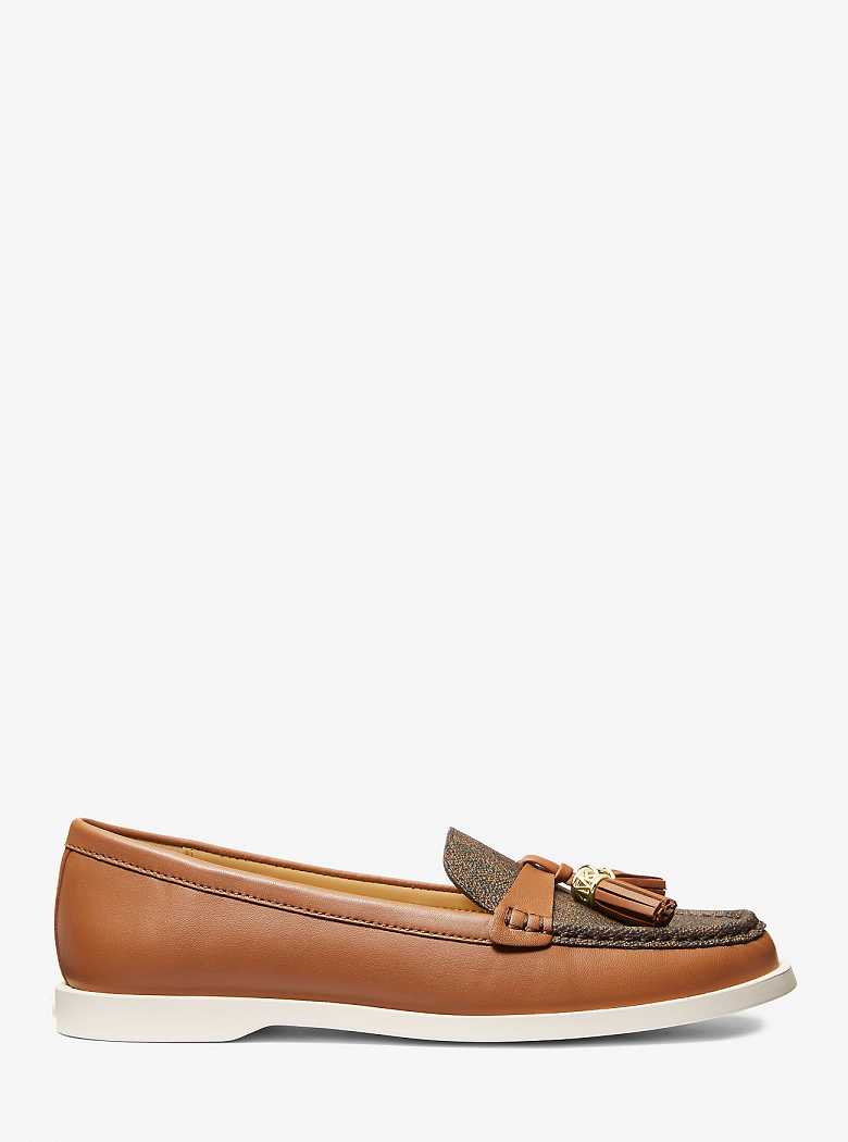 Michaelkors Kiernan Leather and Signature Logo Marrom | SN-MK27665