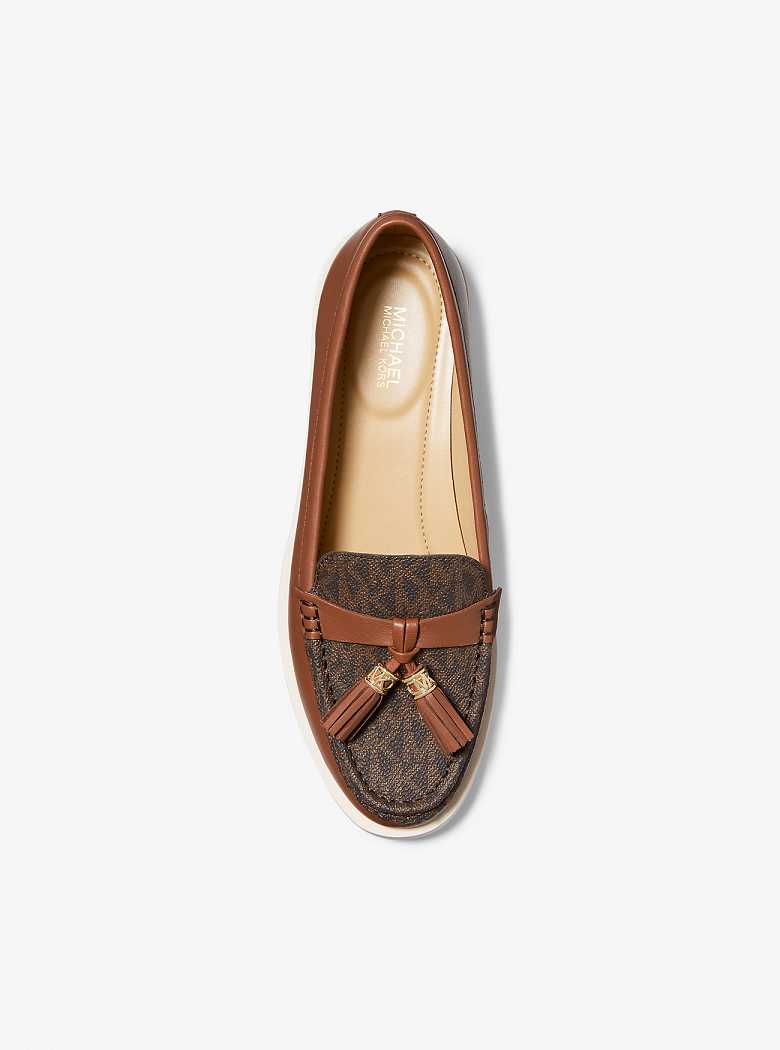 Michaelkors Kiernan Leather and Signature Logo Marrom | SN-MK27665