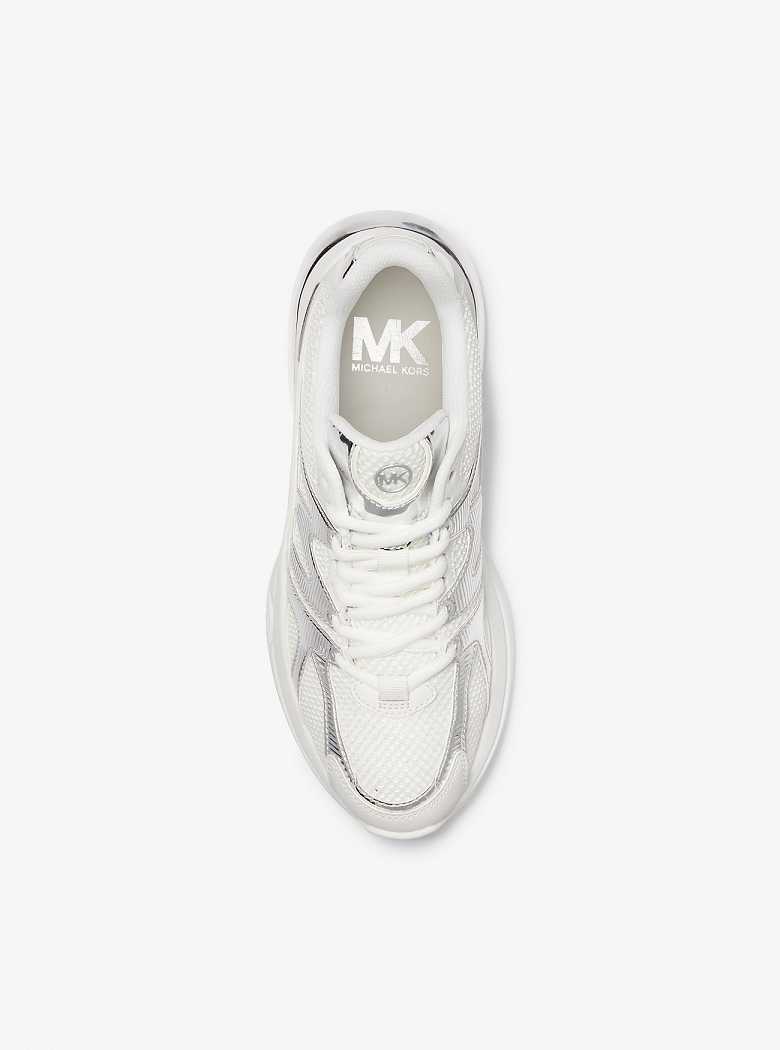 Michaelkors Kit Extreme Mesh and Metallic Branco Prateadas | SN-MK27394