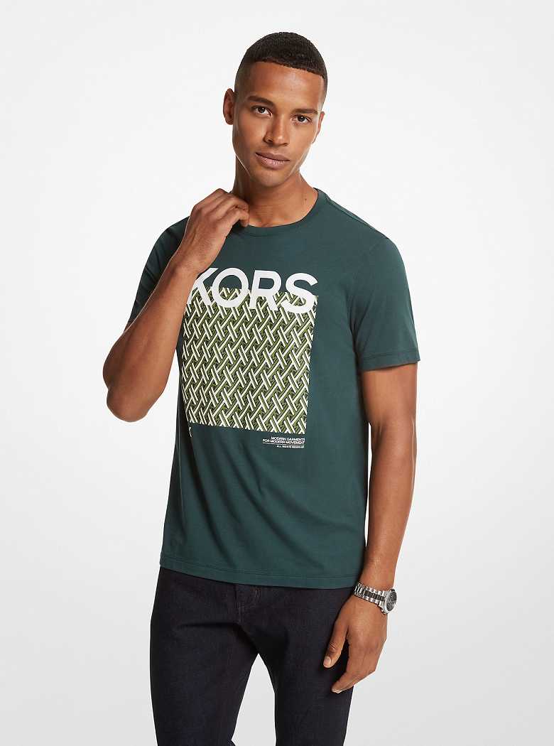 Michaelkors Lattice Logo Cotton Verde Oliva | SN-MK27947
