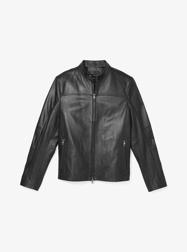 Michaelkors Leather Racer Pretas | SN-MK28090