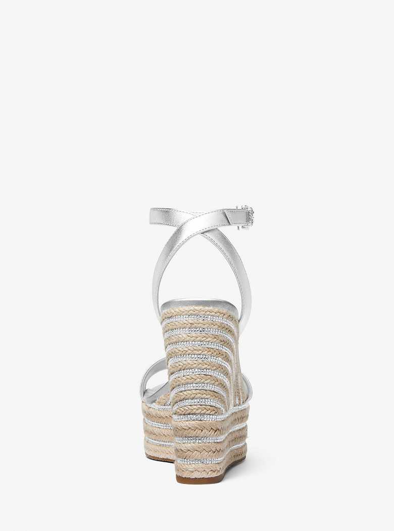 Michaelkors Leighton Metallic Leather Prateadas | SN-MK27591