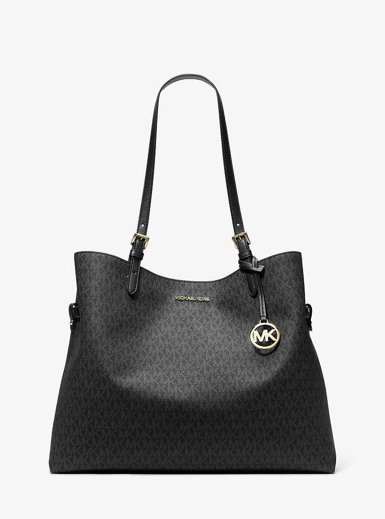 Michaelkors Lenox Large Signature Logo Pretas | SN-MK26878