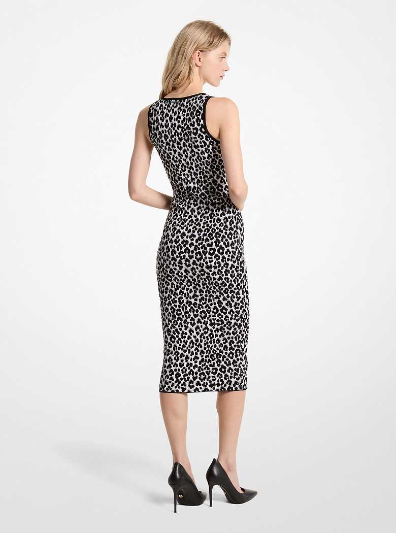 Michaelkors Leopard Jacquard Knit Cinzentas | SN-MK26650