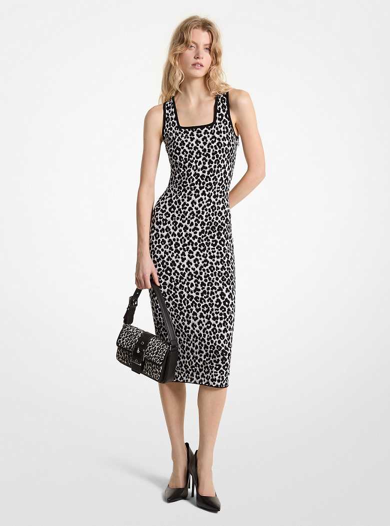 Michaelkors Leopard Jacquard Knit Cinzentas | SN-MK26650