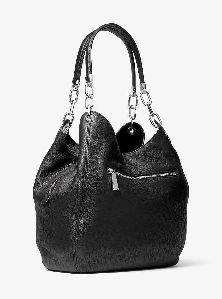 Michaelkors Lillie Large Pebbled Leather Pretas | SN-MK26901