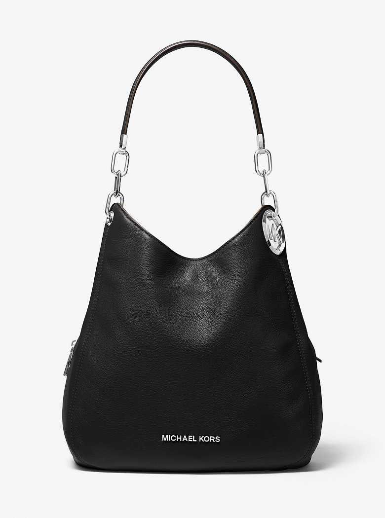 Michaelkors Lillie Large Pebbled Leather Pretas | SN-MK26901