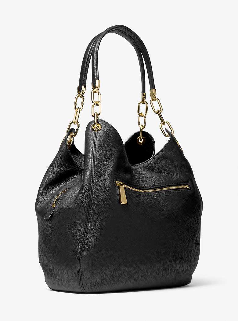 Michaelkors Lillie Large Pebbled Leather Pretas | SN-MK27095