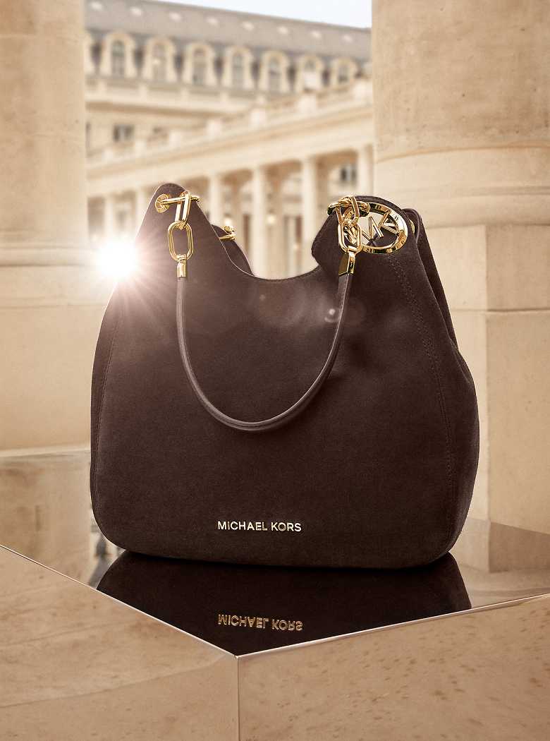 Michaelkors Lillie Large Pebbled Leather Pretas | SN-MK27095