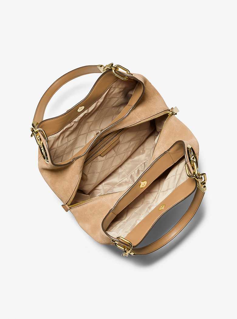 Michaelkors Lillie Large Suede Marrom | SN-MK27085