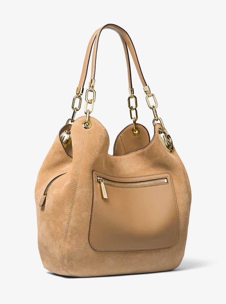 Michaelkors Lillie Large Suede Marrom | SN-MK27085