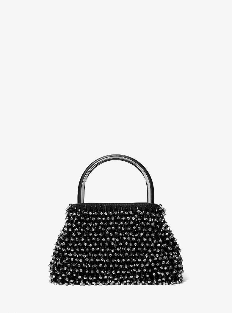 Michaelkors Limited-Edition Rosie Extra-Small Embellished Suede Pretas | SN-MK27059