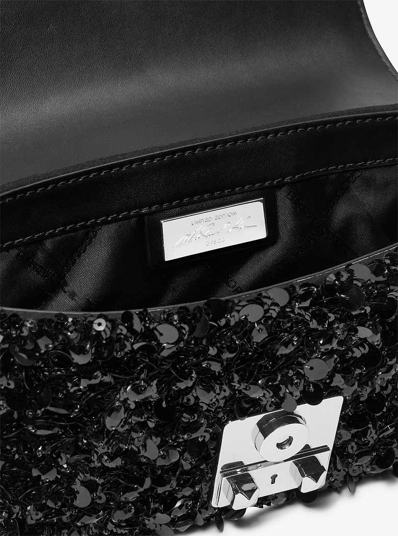 Michaelkors Limited-Edition Tribeca Small Hand-Embellished Pretas | SN-MK27055