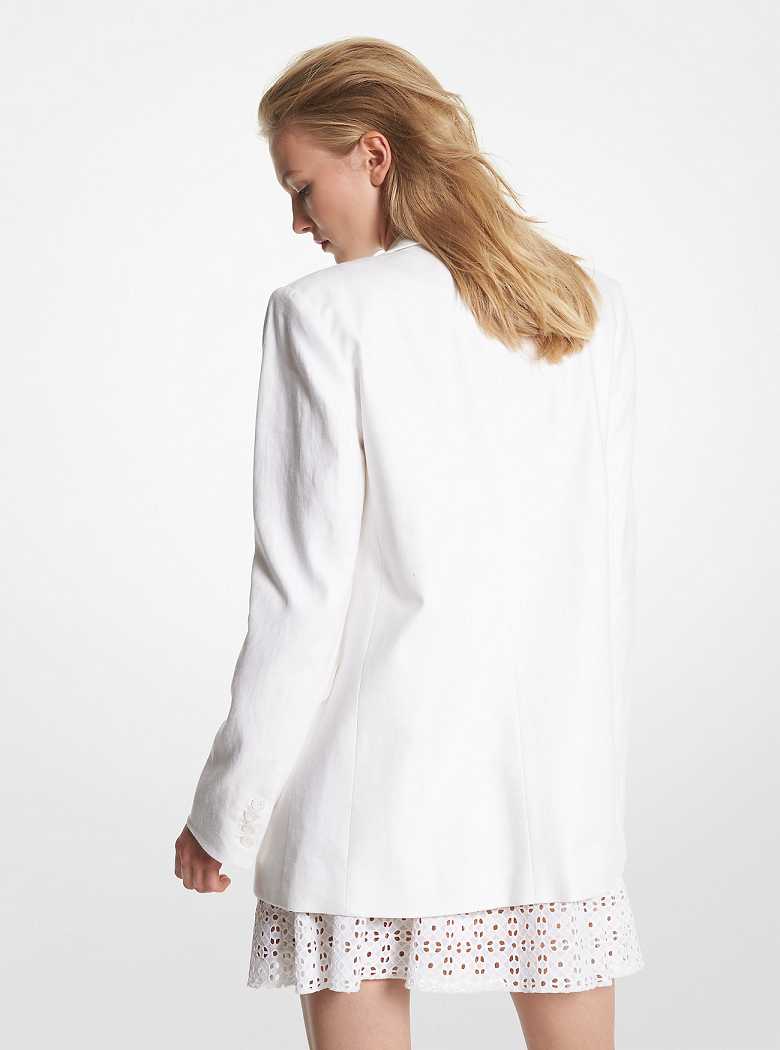Michaelkors Linen Blend Boyfriend Branco | SN-MK26609