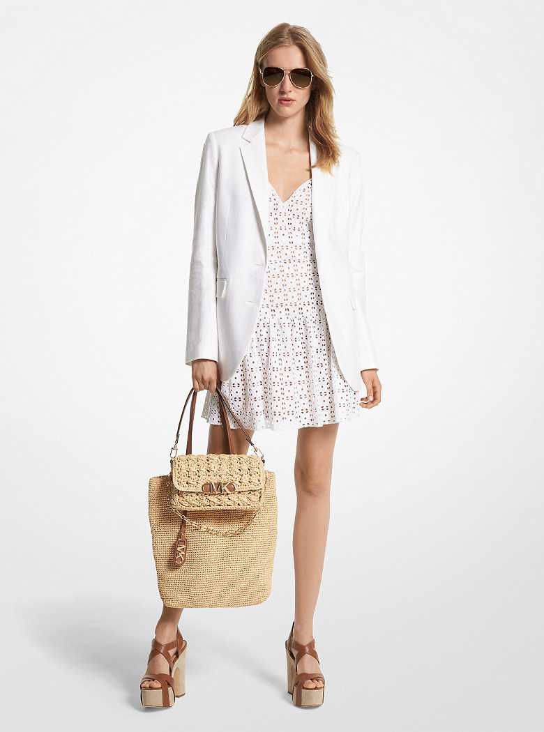 Michaelkors Linen Blend Boyfriend Branco | SN-MK26609