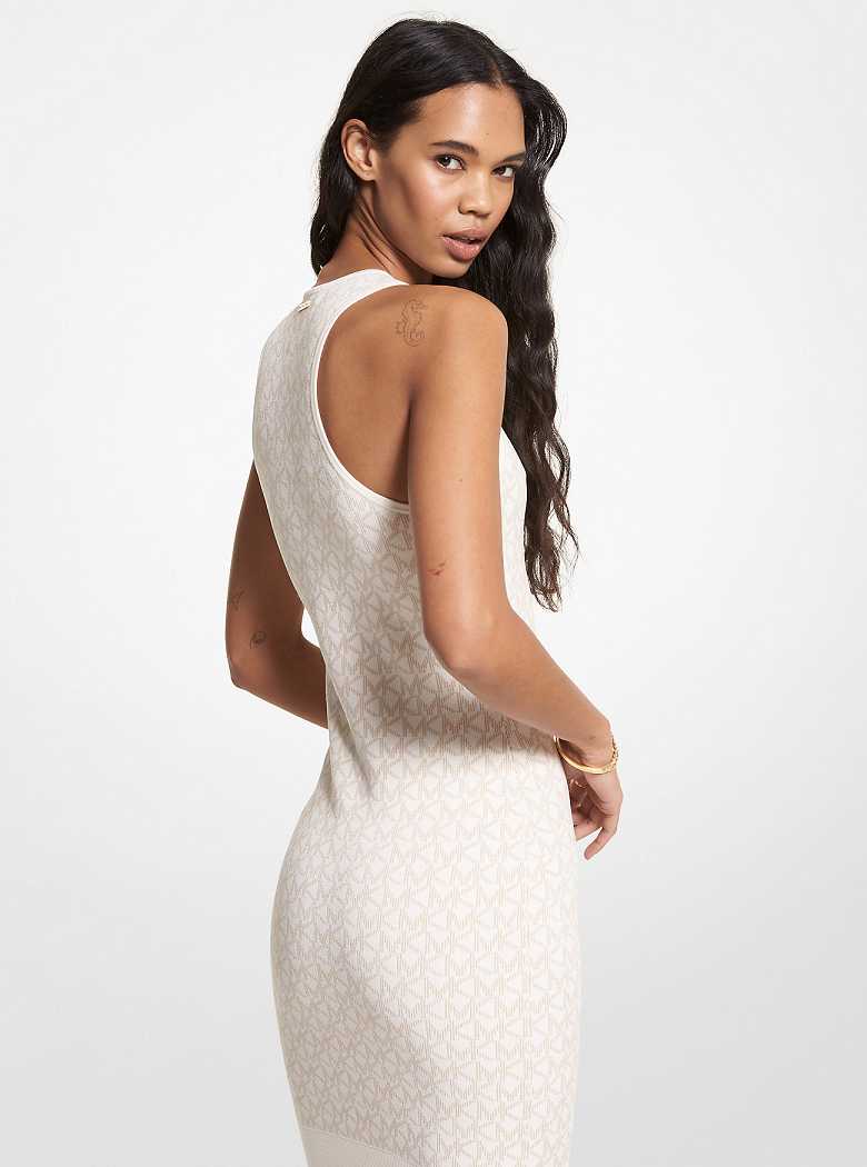 Michaelkors Logo Jacquard Tank Bege | SN-MK26726