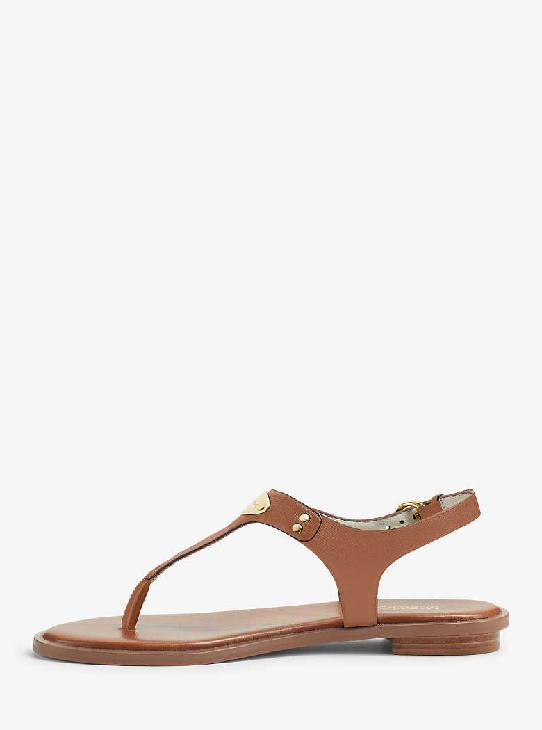 Michaelkors Logo Plate Leather Marrom | SN-MK27519