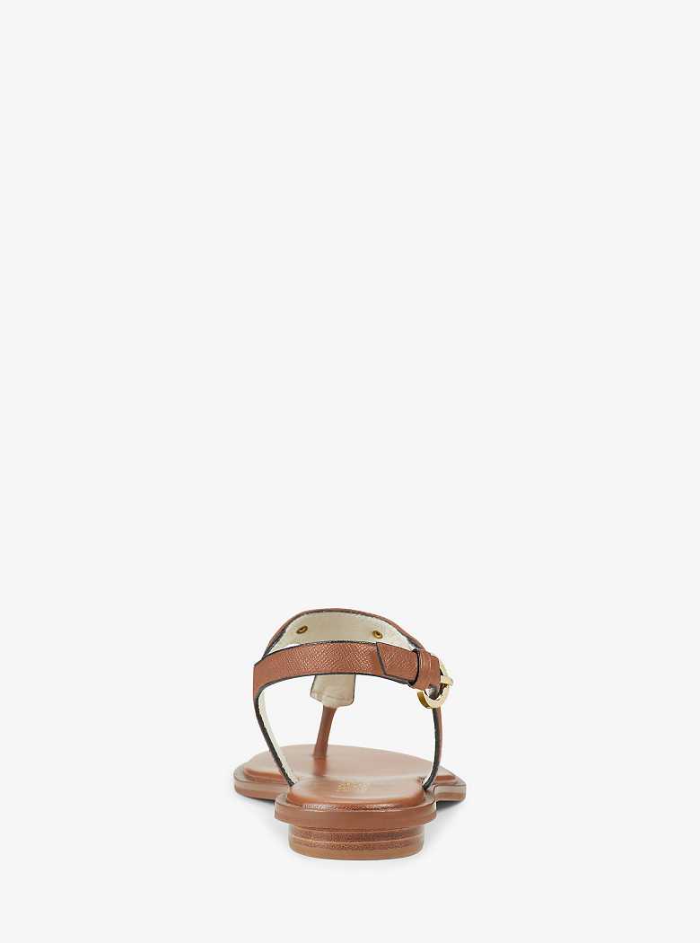 Michaelkors Logo Plate Leather Marrom | SN-MK27519