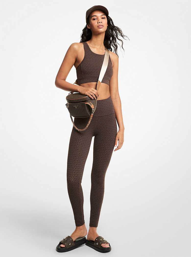 Michaelkors Logo Stretch Nylon Chocolate | SN-MK26570