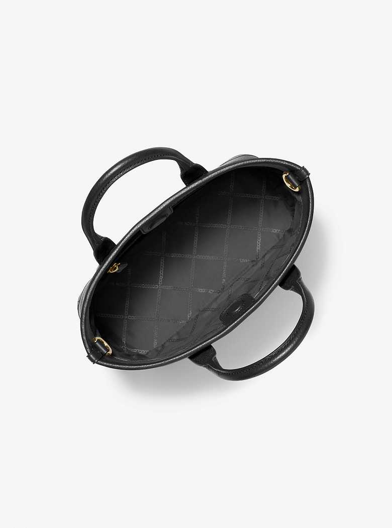 Michaelkors Luisa Small Pebbled Leather Pretas | SN-MK27340
