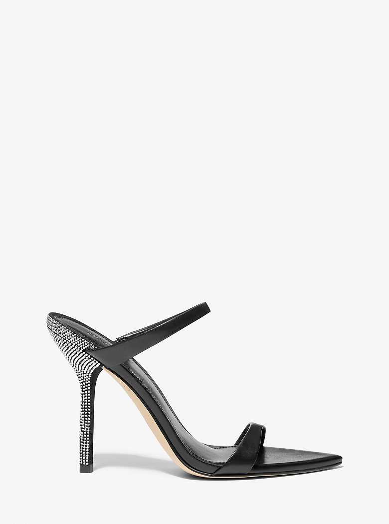 Michaelkors Lyssa Embellished Leather Pretas | SN-MK27534