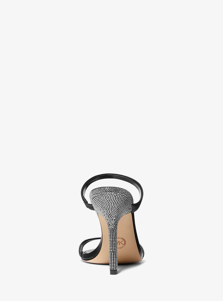 Michaelkors Lyssa Embellished Leather Pretas | SN-MK27534