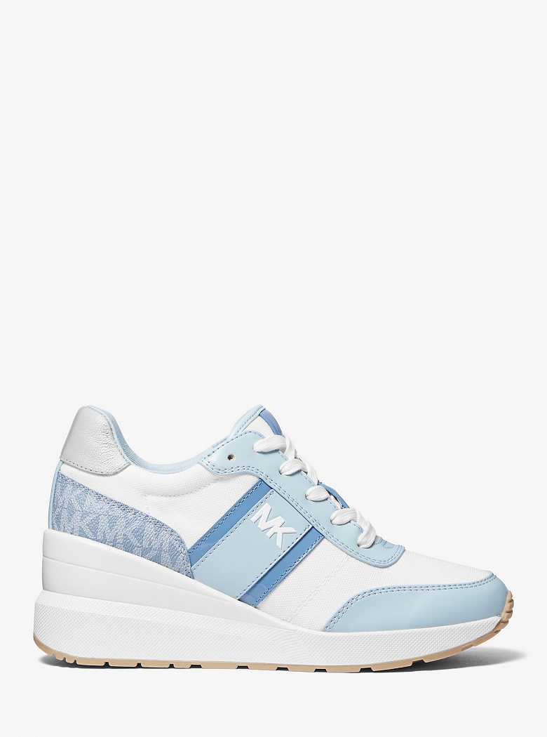 Michaelkors Mabel Canvas Branco Azuis | SN-MK27438