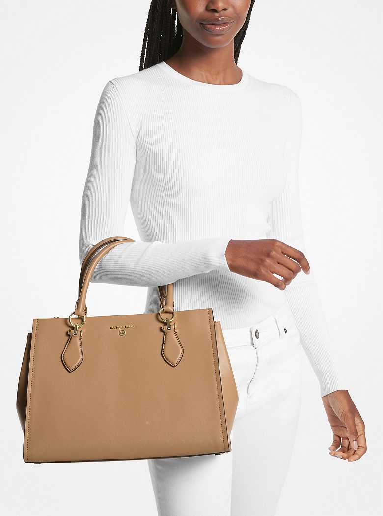 Michaelkors Marilyn Large Saffiano Leather Marrom | SN-MK27301