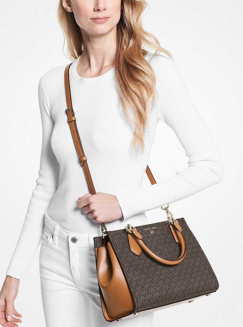Michaelkors Marilyn Medium Logo Marrom | SN-MK27311