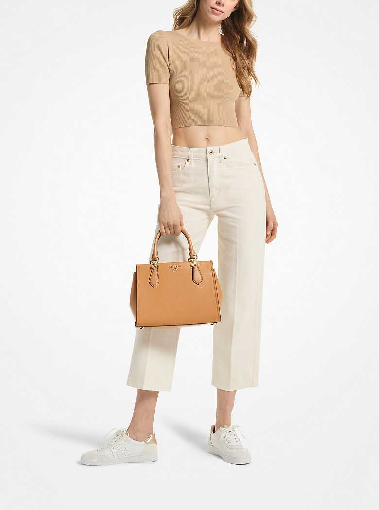 Michaelkors Marilyn Medium Saffiano Leather Marrom | SN-MK27306