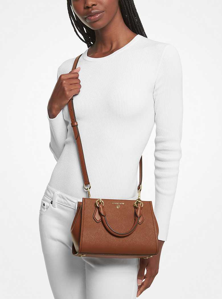 Michaelkors Marilyn Small Saffiano Leather Marrom | SN-MK27246
