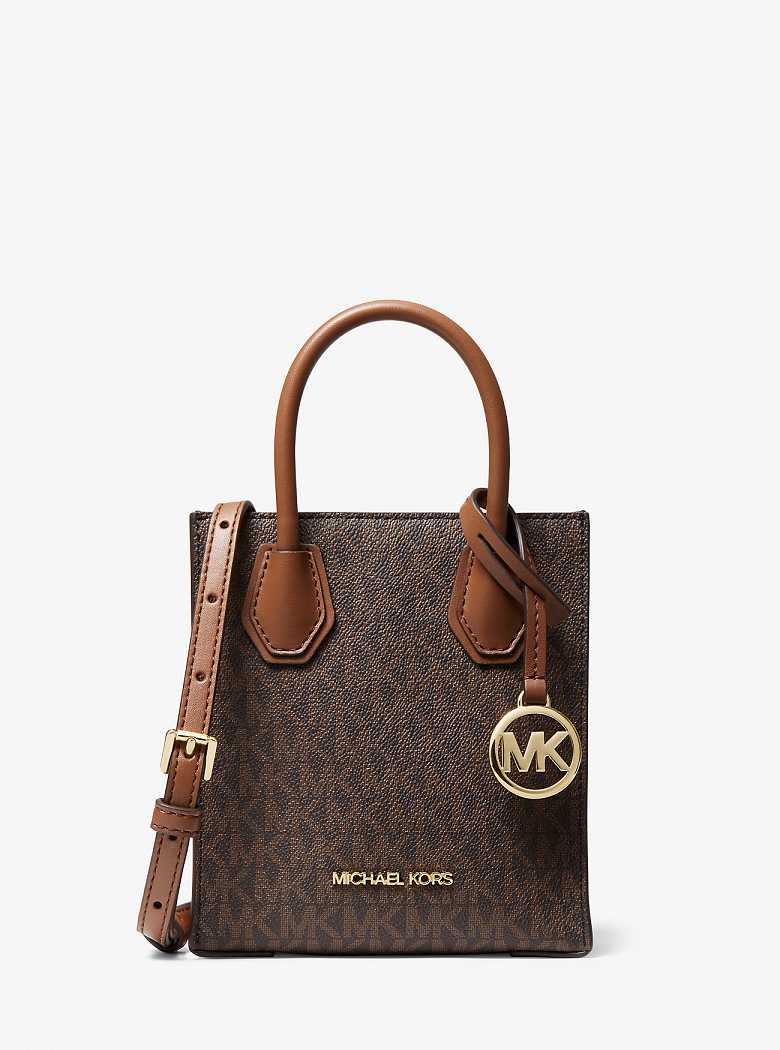 Michaelkors Mercer Extra-Small Logo and Leather Marrom | SN-MK27150