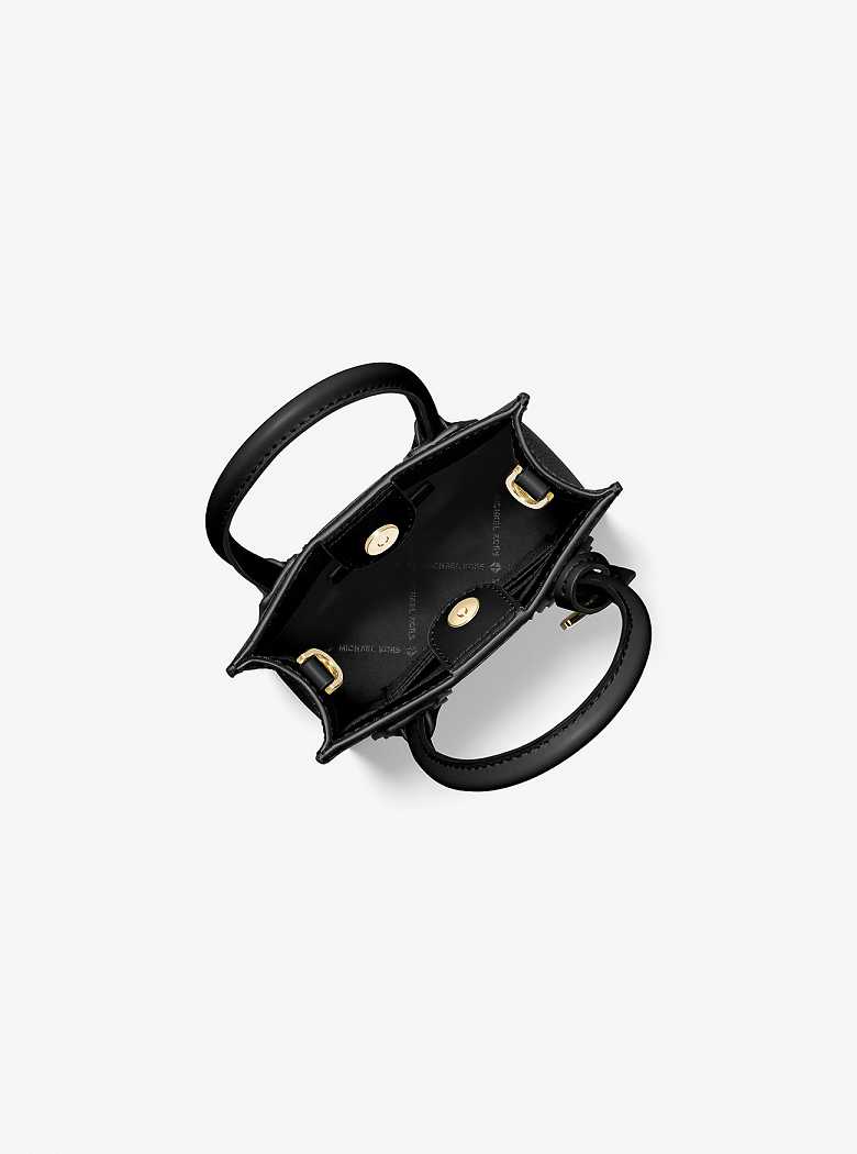Michaelkors Mercer Extra-Small Pebbled Leather Pretas | SN-MK26868