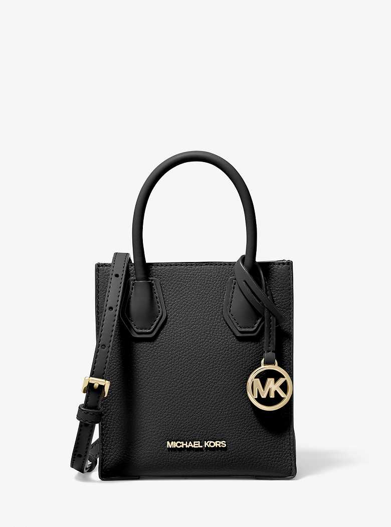 Michaelkors Mercer Extra-Small Pebbled Leather Pretas | SN-MK26868