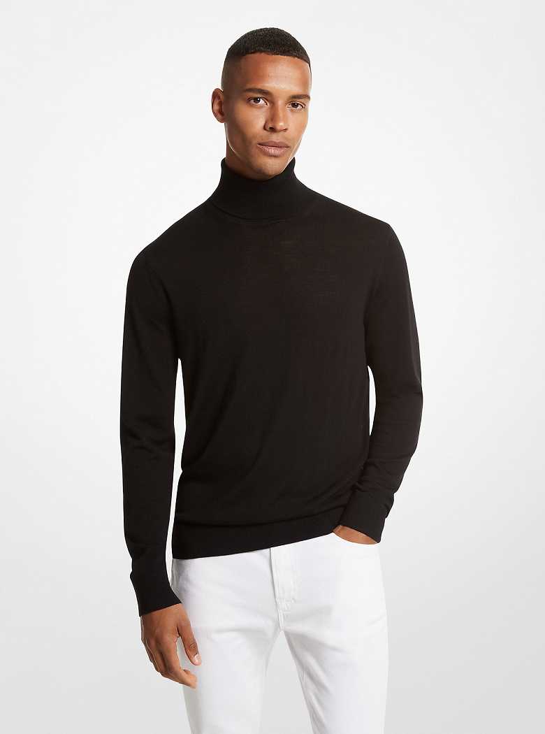 Michaelkors Merino Wool Turtleneck Pretas | SN-MK28049