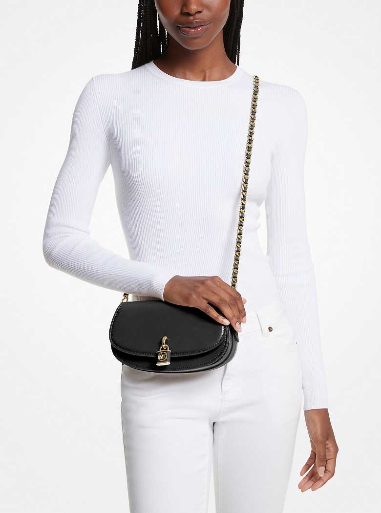 Michaelkors Mila Small Leather Pretas | SN-MK27105