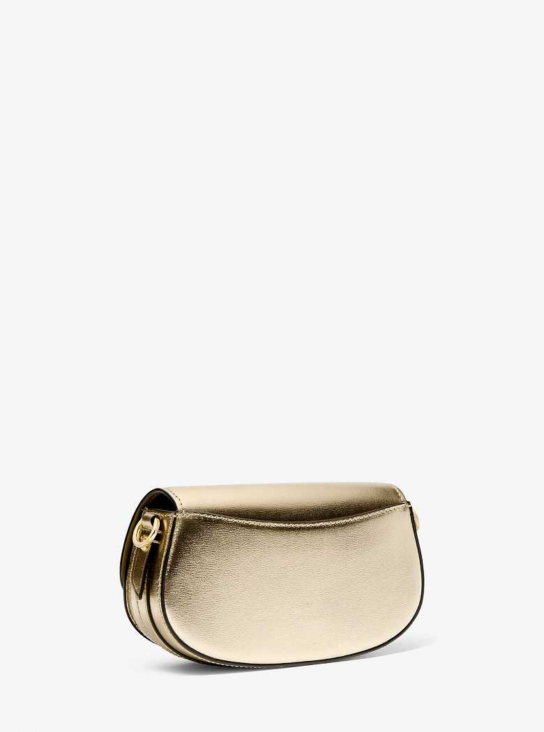 Michaelkors Mila Small Metallic Leather Douradas | SN-MK27053