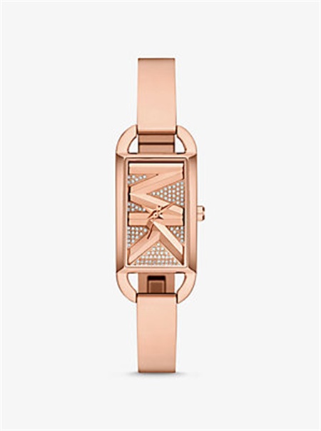 Michaelkors Mini Empire Pavé Gold-Tone Bangle Watch Douradas | SN-MK28307